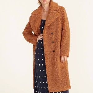 NWT! J. Crew Double-Breasted Teddy Sherpa Coat